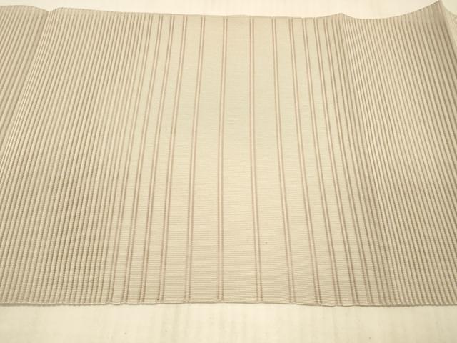 平和屋着物＊夏物 絽綴れ 八寸名古屋帯 横段文 洗柿色 正絹 逸品 DAAX8994cm