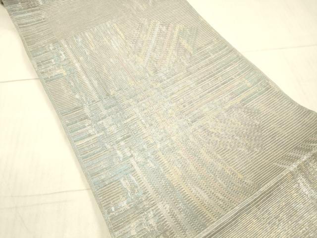 平和屋着物＊夏物　六通柄袋帯　抽象文様　金銀糸　正絹　逸品　DAAX8997cm
