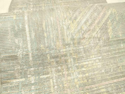 平和屋着物＊夏物　六通柄袋帯　抽象文様　金銀糸　正絹　逸品　DAAX8997cm