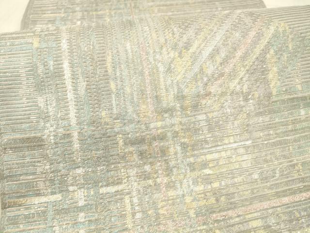 平和屋着物＊夏物　六通柄袋帯　抽象文様　金銀糸　正絹　逸品　DAAX8997cm