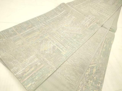 平和屋着物＊夏物　六通柄袋帯　抽象文様　金銀糸　正絹　逸品　DAAX8997cm