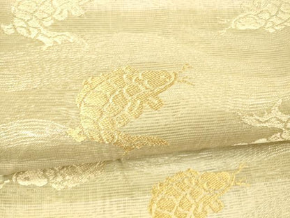 平和屋着物＊夏物 六通柄袋帯 荒磯 金銀糸 正絹 逸品 DAAX8998cm
