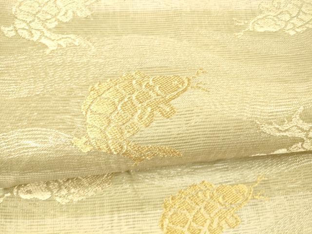 平和屋着物＊夏物 六通柄袋帯 荒磯 金銀糸 正絹 逸品 DAAX8998cm