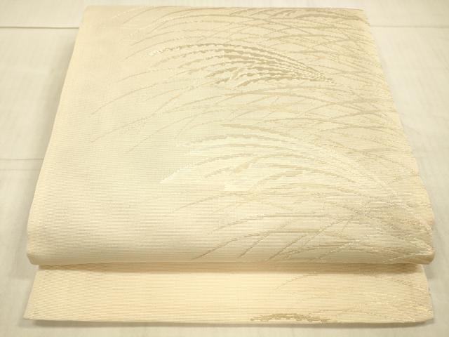 平和屋着物＊夏物 六通柄袋帯 草葉文 金銀糸 正絹 逸品 DAAX8999cm