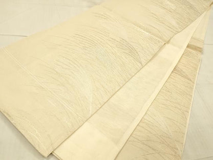 平和屋着物＊夏物 六通柄袋帯 草葉文 金銀糸 正絹 逸品 DAAX8999cm