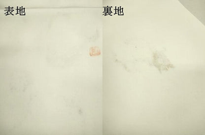 平和屋着物●塩瀬　九寸名古屋帯　作家物　手描き　枝花　正絹　逸品　DAAX9835fe