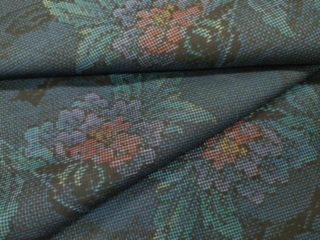 平和屋着物●本場大島紬 9マルキ 流水花文 正絹 逸品 DAAX9879fe