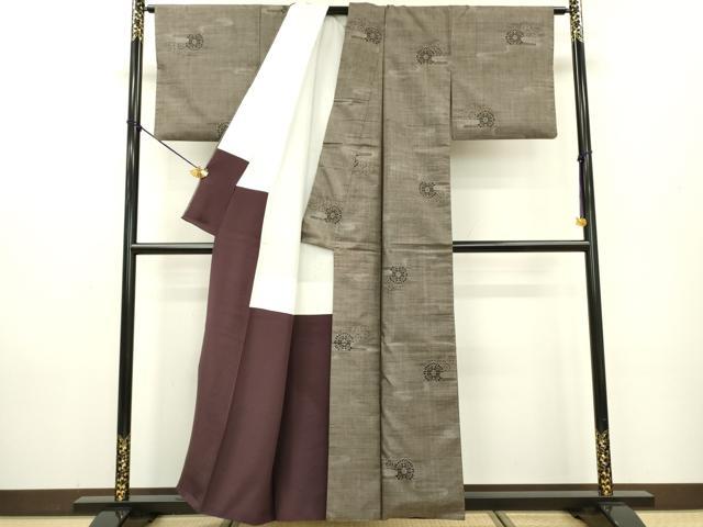 平和屋着物●本場大島紬 9マルキ 正倉院霞花文 正絹 逸品 DAAX9890fe