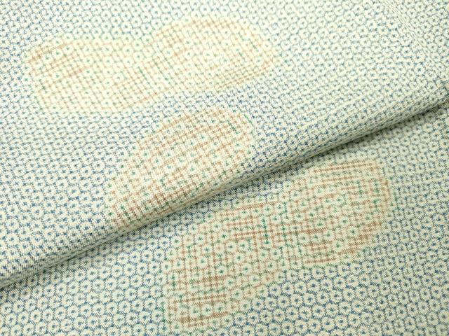平和屋着物●本場大島紬 100亀甲 総詰め 幾何学文様 正絹 逸品 DAAX9891fe