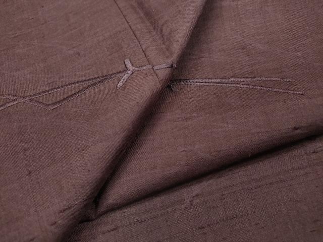 平和屋着物●色留訪問着 紬地 刺繍 吹き寄せ文 正絹 逸品 DAAX9902fe