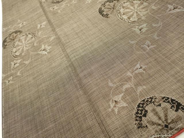 平和屋着物○本場大島紬 9マルキ 古代染色純泥染 源氏車文