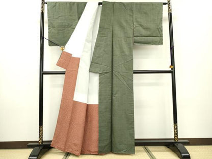 平和屋着物●本場大島紬　80亀甲　総詰め　正絹　逸品　DAAX9949fe