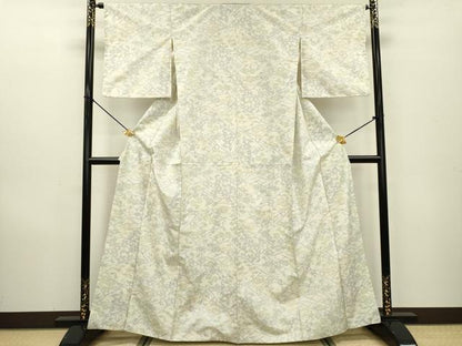 平和屋着物●上質な紬 草花 正絹 逸品 DAAX9952fe