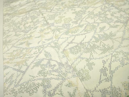 平和屋着物●上質な紬 草花 正絹 逸品 DAAX9952fe