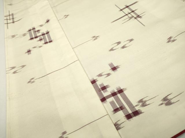 平和屋着物○上質な紬 琉球絣文様 正絹 逸品 DAAX9954fe