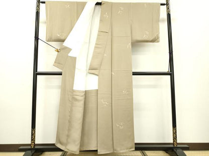 平和屋着物●上質な小紋　葡萄蔦の葉文　正絹　逸品　DAAX9959fe