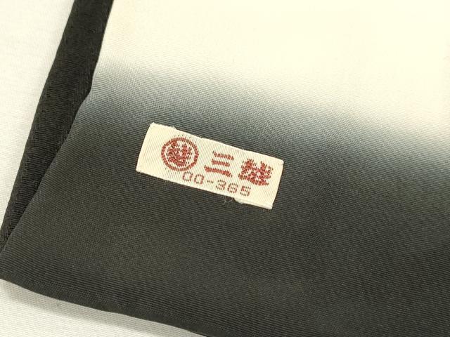 平和屋着物●上質な小紋　雪輪花文　黒地　金銀彩　三越扱い　正絹　逸品　DAAX9961fe