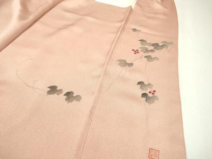 平和屋着物●上質な色無地 作家物 虹色 正絹 逸品 DAAX9962fe