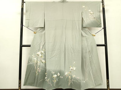 平和屋着物●訪問着 友禅 草花 暈し染 正絹 逸品 DAAX9963fe