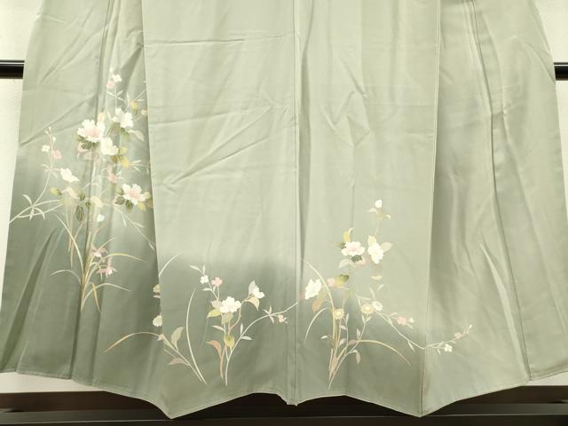 平和屋着物●訪問着 友禅 草花 暈し染 正絹 逸品 DAAX9963fe