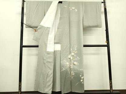 平和屋着物●訪問着 友禅 草花 暈し染 正絹 逸品 DAAX9963fe