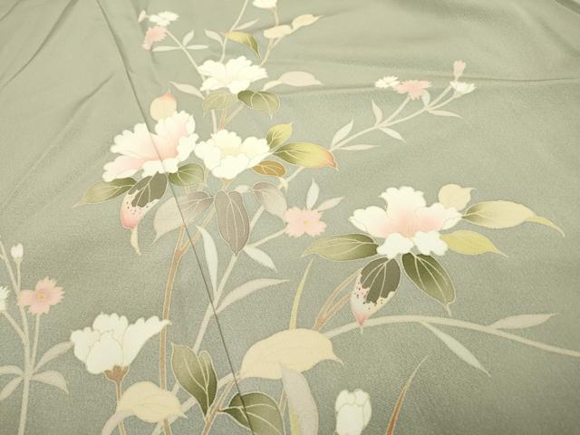 平和屋着物○訪問着 友禅 草花 暈し染 正絹 逸品 DAAX9963fe