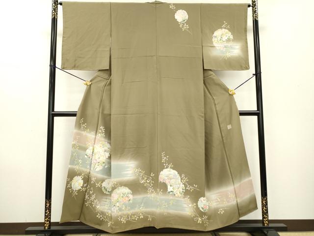 平和屋着物●佐藤修平 訪問着 雪輪花文 暈し染 正絹 逸品 DAAX9987fe