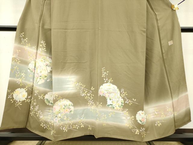 平和屋着物●佐藤修平 訪問着 雪輪花文 暈し染 正絹 逸品 DAAX9987fe