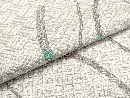 平和屋着物●本場筑前博多織　八寸名古屋帯　唐織　切嵌吉祥紐文　正絹　逸品　DAAY0068ob