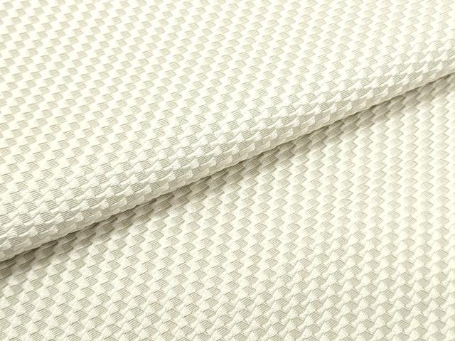 平和屋着物●八寸名古屋帯 霞文 生成り色 正絹 逸品 未使用 DAAY0075ob