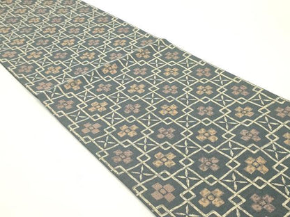 平和屋着物●六通柄袋帯　七宝繋ぎ花文　正絹　逸品　DAAY0092ob