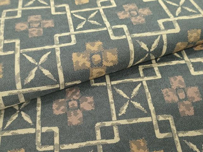 平和屋着物●六通柄袋帯　七宝繋ぎ花文　正絹　逸品　DAAY0092ob