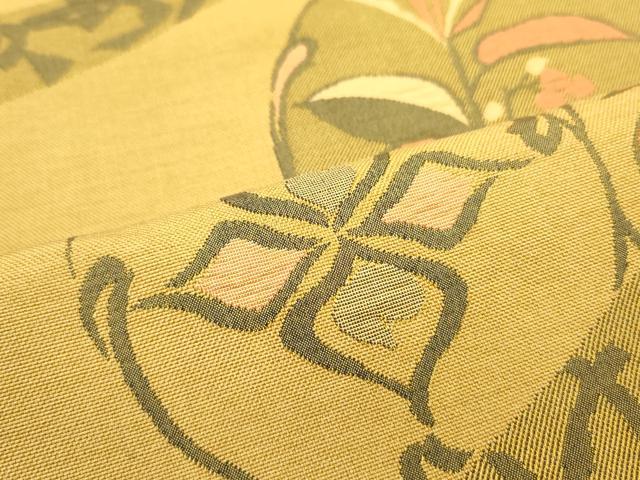 平和屋着物●六通柄袋帯　明日香　いろは歌　花丸文　正絹　逸品　DAAY0109ob
