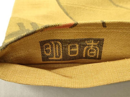 平和屋着物●六通柄袋帯　明日香　いろは歌　花丸文　正絹　逸品　DAAY0109ob