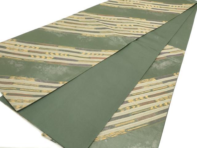平和屋着物●ファッションデザイナー　HIROKO KOSHINO　コシノヒロコ 　六通柄袋帯　霞間道　正絹　逸品　DAAY0161ob