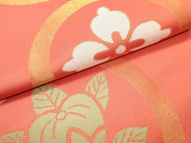 平和屋着物●織物一筋名門　織悦　全通柄袋帯　家紋文　金糸　正絹　逸品　DAAY0177ob
