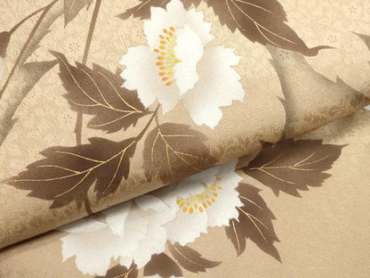 平和屋着物●ワンタッチ つけ帯 枝花文 金彩 やまと誂製 正絹 逸品 DAAY0181ob