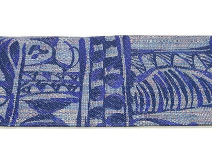 平和屋着物●本場筑前博多織 八寸名古屋帯 幾何学横段文 正絹 逸品 DAAY0189ob