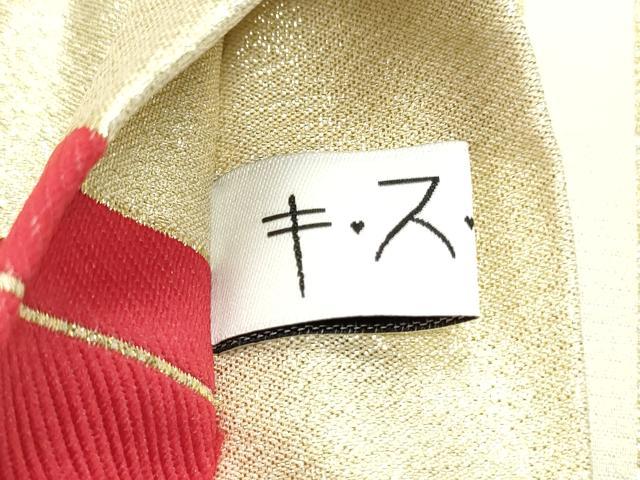 平和屋着物●全通柄袋帯 幾何学間道 金糸 DAAY0233ob