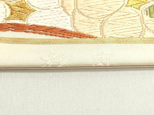 平和屋着物●六通柄袋帯　唐織　松風　桃山有職文様　金糸　正絹　逸品　DAAY0271ob