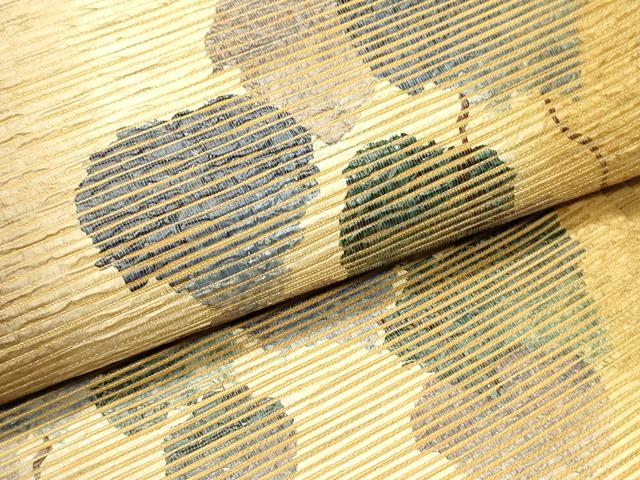 平和屋着物▽六通柄袋帯 スリーシーズン 春夏秋 霞蔦の葉間道 手もみ引箔 正絹 逸品 DAAY0296ob