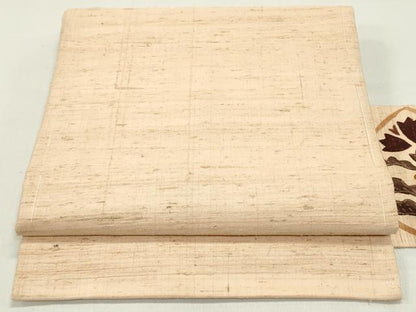 平和屋着物●九寸名古屋帯 ろうけつ染め 生紬 花菱文 正絹 逸品 DAAY0355ob