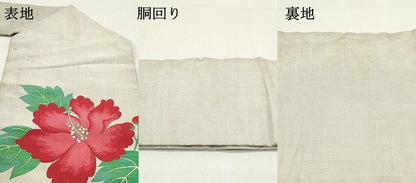 平和屋着物●アンティーク　大正ロマン　九寸名古屋帯　唐織　洋花文　金銀糸　正絹　逸品　DAAY0360ob