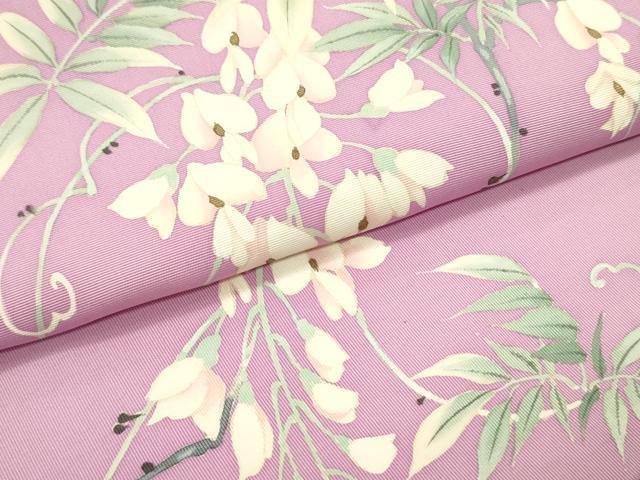 平和屋着物●塩瀬　九寸名古屋帯　枝垂れ藤文　金彩　正絹　逸品　DAAY0375ob