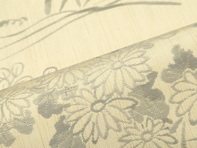 平和屋着物●六通柄　本袋帯　籬草花文　正絹　逸品　DAAY0455ob