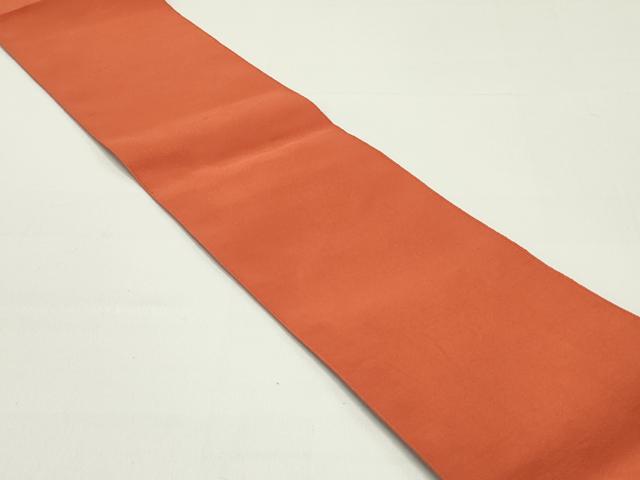 平和屋着物●爪掻き本綴れ 半幅帯 赤丹色 正絹 逸品 DAAY0482ob