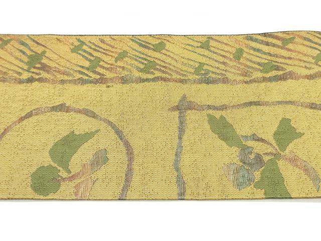 平和屋着物●本場筑前博多織 八寸名古屋帯 枝葉丸間道 正絹 逸品 DAAY0519ob