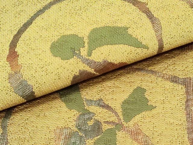 平和屋着物●本場筑前博多織 八寸名古屋帯 枝葉丸間道 正絹 逸品 DAAY0519ob