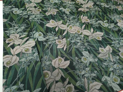 平和屋着物●本場染大島紬　アンサンブル　草花文　正絹　逸品　未使用　DAAY1001ps