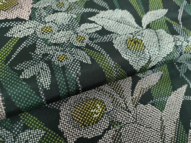 平和屋着物●本場染大島紬　アンサンブル　草花文　正絹　逸品　未使用　DAAY1001ps